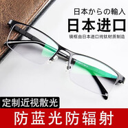 創(chuàng)果 高端商務半框近視眼鏡男士進口純鈦可配散光變色高度數(shù)眼鏡 進口純鈦-單鏡框經典款290黑色