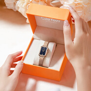 CULISR KESNR滿(mǎn)天星女士手表十大品牌小CK輕奢小眾高級感防水新年禮物送女朋友 星空網(wǎng)帶款【愛(ài)馬仕禮盒橙】