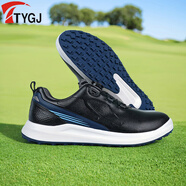 TTYGJ高爾夫球鞋男士GOLF休閑鞋子透氣防水防滑固定釘旋鈕松緊鞋帶球鞋 白色 39