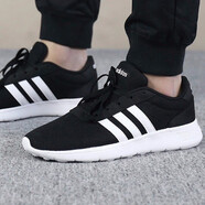 阿迪達斯 （adidas）官方男鞋2025秋季新款運動鞋ALPHACOMFY輕便網面透氣跑步鞋 B28141黑色亮白 44