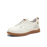 暇步士（Hush Puppies）0秋新款舒適百搭板鞋男休閑鞋B6Q01CM3官方旗艦 白色 38