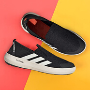 阿迪達斯（adidas）男鞋2025夏季新款低幫休閑鞋帆布鞋一腳蹬懶人鞋HP8646 JI3502/黑色新款 42