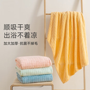 貝肽斯嬰兒浴巾云絨春秋款新生兒寶寶浴巾純棉兒童浴巾全棉吸水毛巾 菲比黃 102*102cm 云絨常規款 尺碼以標題為準