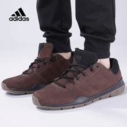 阿迪達斯 （adidas）新款跑步鞋男鞋2025秋季戶外徒步防滑登山運動鞋休閑鞋旅游越野鞋 M18555/深棕 40