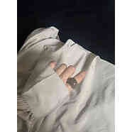 科初復古透明感樹(shù)脂亞克力戒指清冷感時(shí)髦高級感ins小眾指環(huán)食指戒 灰綠樹(shù)脂戒指 49mm周長(cháng)（歐美5碼）