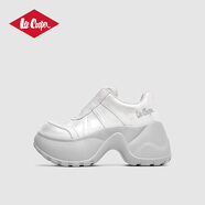 Lee Cooper老爹鞋女鞋厚底2025新款秋季增高百搭潮鞋休閑鞋戶(hù)外運動(dòng)鞋小白鞋 月光銀(增高百搭) 37