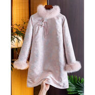 隨予鯊魚褲女外穿2025新款冬季高腰收腹中式提花毛毛連衣裙女2025新年 粉色 【收藏關(guān)注店鋪優(yōu)先發(fā)貨】 S 建議70-90斤