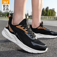 361°男鞋運(yùn)動(dòng)鞋男跑步鞋夏季透氣網(wǎng)面鞋休閑輕便學(xué)生戶外鞋子男 曜石黑/野菌菇-10 43