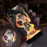 旭杉斯蘋果13promax夜光14max手機(jī)殼來(lái)電閃11pro火影14max動(dòng)漫男 哎斯背影聲控彩光+膜 蘋果6s(4.7寸)