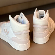 阿迪達斯 （adidas）三葉草女鞋2025新款夏季運動鞋高幫板鞋輕便舒適緩震休閑鞋 IF2677粉白色 36