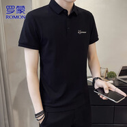 羅蒙（ROMON）t恤男夏季純色短袖男士polo衫男休閑商務上衣男裝