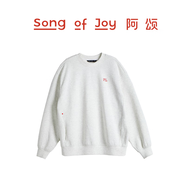 SONG OF JOY阿頌SOJ長(cháng)袖套裝健身情侶裝運動(dòng)套裝休閑長(cháng)袖T恤長(cháng)褲生日禮物男女 上衣-米灰 XS
