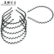 美麗公主發(fā)箍男運動發(fā)箍頭箍發(fā)卡發(fā)箍男帶齒簡約發(fā)卡男頭飾男型男發(fā)箍 A369B款寬鐵波浪6個