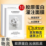 FLOWERWAY膠原蛋白灌注面膜童顏膠原炮人皮光感發(fā)光面膜保濕滋潤男女士正品 1盒共5片【膠原蛋白灌注面膜】