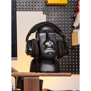 清江蓓適用臺式電腦耳機支架頭戴式耳麥架盒收納桌面展示置物眼鏡架擺件 摩艾鼻子黑色(商品不含耳機道具)