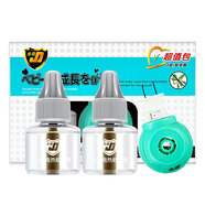 金盾（GOLDEN SHIELD）電熱蚊香液45ml/瓶無香型 蚊香液45ml×2瓶液＋1器組合