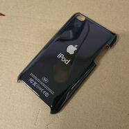 沃科博適用于iPod touch4代保護殼蘋果itouch4保護套手機套外殼個性硬殼 黑色 iPhone其他型號