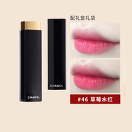 CHANEL香奈兒口紅炫亮魅力珍珠絲絨口紅唇膏啞光滋潤七夕情人節(jié)禮物 46#草莓紅（一支） 送禮盒