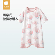 貝肽斯寶寶衣服春夏季薄款純棉嬰兒睡衣防踢被家居空調(diào)兒童睡裙連體衣