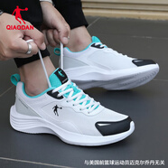 喬丹QIAODAN男鞋運動鞋男新款夏季透氣網(wǎng)面跑步鞋休閑鞋輕便減震跑鞋 0222W喬丹白/藍(lán)綠 39