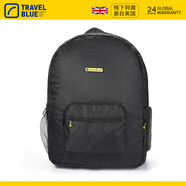 藍(lán)旅（TRAVEL BLUE） 便攜輕便皮膚包折疊包雙肩戶外徒步旅行背包 折疊包20L（黑）