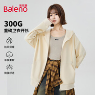 班尼路（Baleno）連帽外套男春秋季新款重磅基礎(chǔ)款針織衛(wèi)衣情侶高級感簡約潮流開衫