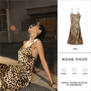 辣妹性感豹紋可外穿睡裙純欲高級感吊帶睡衣女款2025夏新款長(cháng)裙 豹紋 豹富Wealth S