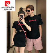 皮爾卡丹（pierre cardin）roora網(wǎng)紅情侶裝夏裝一裙一衣設(shè)計感小眾潮牌t恤裙子套裝2025針織 黑色女套裝可拆卸（最大XL） S