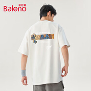 班尼路（Baleno）2025新款國潮短袖男夏季重磅純棉t恤男士五分袖寬松透氣上衣男款