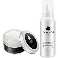 FAMACO法國進(jìn)口小羊皮小牛皮包包滋潤膏皮衣護理綿羊油皮革保養油 清潔護理（清潔劑+保養油）