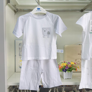 麗嬰房2025新款夏季兒童短袖家居服男女寶寶天絲超薄款內衣褲套裝 淺灰色 90 /2歲