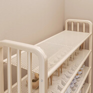 禾邁鞋架家用門(mén)口多層簡(jiǎn)易入戶(hù)小型戶(hù)外鐵藝鞋子不銹鋼鞋柜一體靠墻 三層60CM【奶油白】