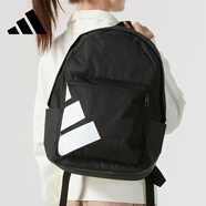 adidas阿迪達(dá)斯雙肩包 學(xué)生書包男女包電腦包休閑訓(xùn)練健身包旅行包背包 黑色 JG1527