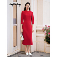 Song of Song歌中歌春季【新年推薦】中國紅新中式雅致旗袍 正紅 L 40