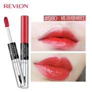 露華濃（Revlon）持久鎖色雙頭唇彩口紅不掉色不沾杯唇蜜唇釉女士化妝品女彩妝美妝 580#橘調(diào)櫻桃紅