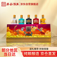 豐谷酒王五行炫彩禮盒 52度濃香型白酒  聚會送禮自飲 禮盒裝100mL*5瓶 