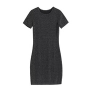 創(chuàng  )京懿選彎腰亮光下會(huì )透視緊身可外穿連衣裙閃光夜店風(fēng)網(wǎng)紅包臀裙 黑色短袖 M