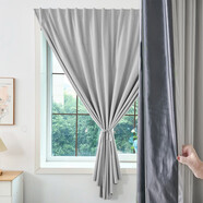 炫戀全遮光魔術(shù)貼窗簾免打孔新款臥室自粘遮陽(yáng)簾 【全遮光】巖石灰 寬1.5*高1.8米魔術(shù)貼一片