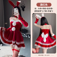 長夜漫漫情趣內(nèi)衣女絲絨抹胸連衣裙兔女郎制服性感吊帶睡裙高端戰(zhàn)袍夫妻 兔女郎【發(fā)箍+頸環(huán)+透明肩帶
