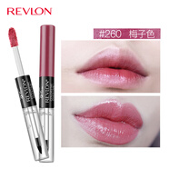 露華濃（Revlon）持久鎖色雙頭唇彩口紅不掉色不沾杯唇蜜唇釉女士化妝品女彩妝美妝 260#李子色