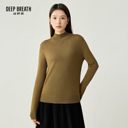 深呼吸DEEP BREATH女裝可機(jī)洗純羊毛打底針織衫女A300962 苔蘚綠 XL (5碼)