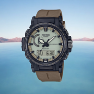 卡西歐表男登山表PROTREK太陽(yáng)能電波戶(hù)外運動(dòng)多功能日韓表多重感應 PRW-61LD-5JR