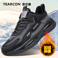 YRC意爾康男鞋2025新款春秋季潮百搭厚底休閑戶(hù)外舒適運動(dòng)鞋男士 黑色361-加絨款 44 運動(dòng)鞋正常碼