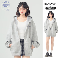 JEANSWEST CLUB真維斯連帽開衫衛(wèi)衣女拉鏈外套2025年新款春秋季百搭潮牌休閑帽衫