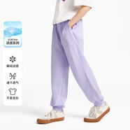 安奈兒（Annil）童裝男女童全腰針織單褲2025夏新款 石楠紫 150 