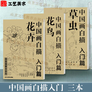 中國(guó)畫白描入門篇  國(guó)畫白描描摹本 白描臨摹本畫譜底稿工筆畫 零基礎(chǔ)白描入門 梅蘭竹菊花鳥虎貓馬犬 花卉植物禽鳥動(dòng)物山水樹木鳥獸魚蟲 工筆仕女 工筆花卉描摹本 線描畫臨摹 中國(guó)畫白描入門篇全3冊(cè)【花卉