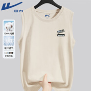 回力（Warrior）歐美風(fēng)純棉背心男夏季新款復古潮牌運動(dòng)坎肩青少年戶(hù)外跑步無(wú)袖衫