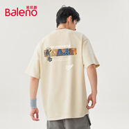 班尼路（Baleno）2025新款國潮短袖男夏季重磅純棉t恤男士五分袖寬松透氣上衣男款