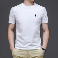 POLO SPORT保羅2025夏季純棉短袖T恤男寬松體恤衫刺繡小馬標(biāo)圓領(lǐng)半袖上衣 6600【白色】 繡標(biāo) S 90-110斤