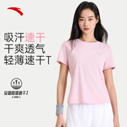 安踏速干T丨跑步T恤女夏季速干吸濕瑜伽健身運動(dòng)透氣短袖休閑上衣